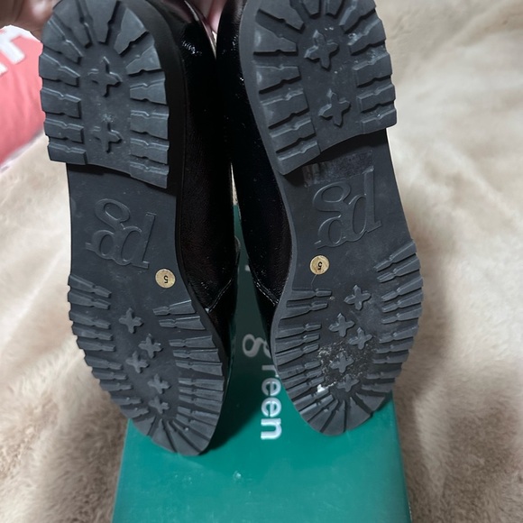 Paul Green Uptowm Sleek Black Womem’s Crinkle Loafers 7.5 - Picture 6 of 8